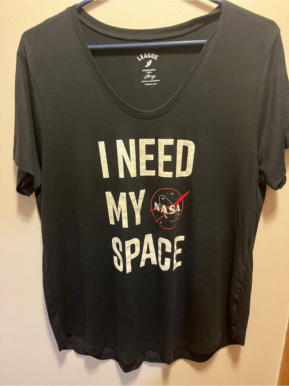 League Black Graphic 'I Need My Space' NASA Tee